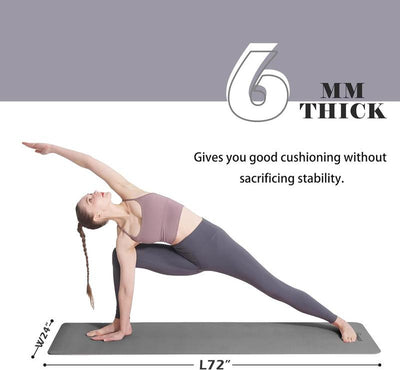 Non Slip Thick Fitness Mats with Storage Bag