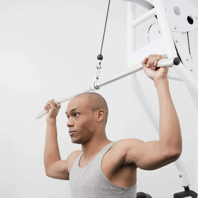Gym Home Equipment Accessories Lat Pull Down Bar，Chrome-plated Surface Anti-rust High Load-bearing Fitness Tricep Rope Training