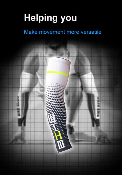 Loogdee 1Pair Cool Men Cycling Running UV Sun Protection Cuff Cover Protective Arm Sleeve Bike Sport Arm Warmers Sleeves