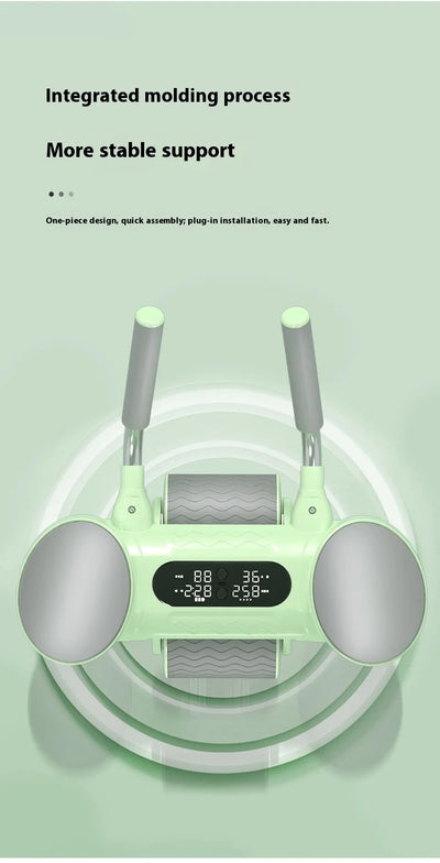Smart Home Gym Yoga Muscle Training Equipment Large Screen Electric Environmental Protection Unisex Abdominal Wheel Exerciser