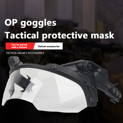 Tactical Helmet Flip Goggles Adjustable  Airsoft Paintball FAST Helmet Windproof Anti Fog CS Wargame Protection Goggles
