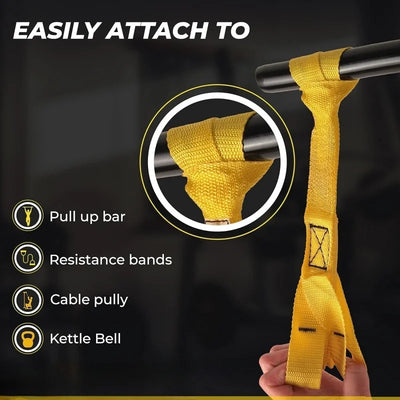1 Pair Pull Up Grip Strength Straps - Nylon Finger and Thumb Loops for Grip Training, Rock Climbing, Hand and Arm Strengthener