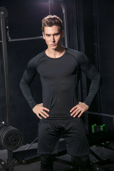 Gym Hub Printed Men's Compression T-Shirt Gym Workout Sport Quick Dry Tight Shirts Outdoor Training Fitness Elasticity Tops Tee
