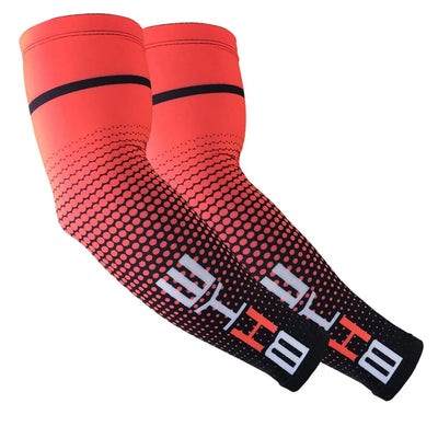 Loogdee 1Pair Cool Men Cycling Running UV Sun Protection Cuff Cover Protective Arm Sleeve Bike Sport Arm Warmers Sleeves