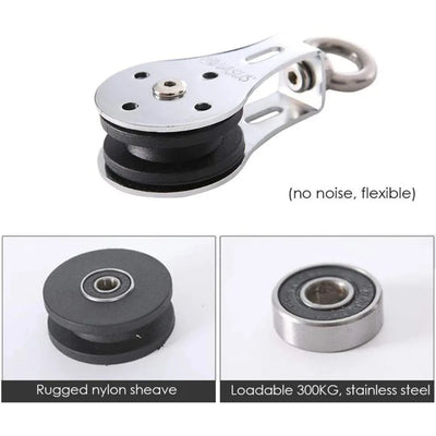 Carabiner Set for DIY Home Gym Cable Machine Fitness Equipment Accessories and Silent Bearing Pulley with Safety Strap