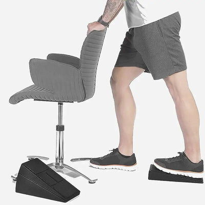 3pc Easy to Assemble Exercise Equipment – Leg Stretcher, Squat Foam Wedge, Yoga Slant Board, Durable Calf Raise Block.