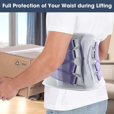RGMMQQ Back Brace for Lower Back Pain Women with Bionic Support System,Adjustable Knitted Lumbar Support Belt,for Herniated Disc
