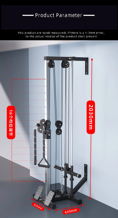 Home Gym Equipment Multi-Function Wall-Mounted Fly Machine High Pulley Lat Pulldown Machine Muscle Shaping Pulley System Pulley