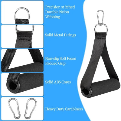 Gym Resistance Belt Accessories Handle Non Slip Grip Strong Rubber Ribbon Fitness Heavy Rope Machine Fitness Equipment