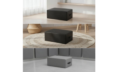 Upholstered Fitness Box Long-Lasting Padded Exercise Box Equipment Stable Low-Height for Pilates, Home Gym