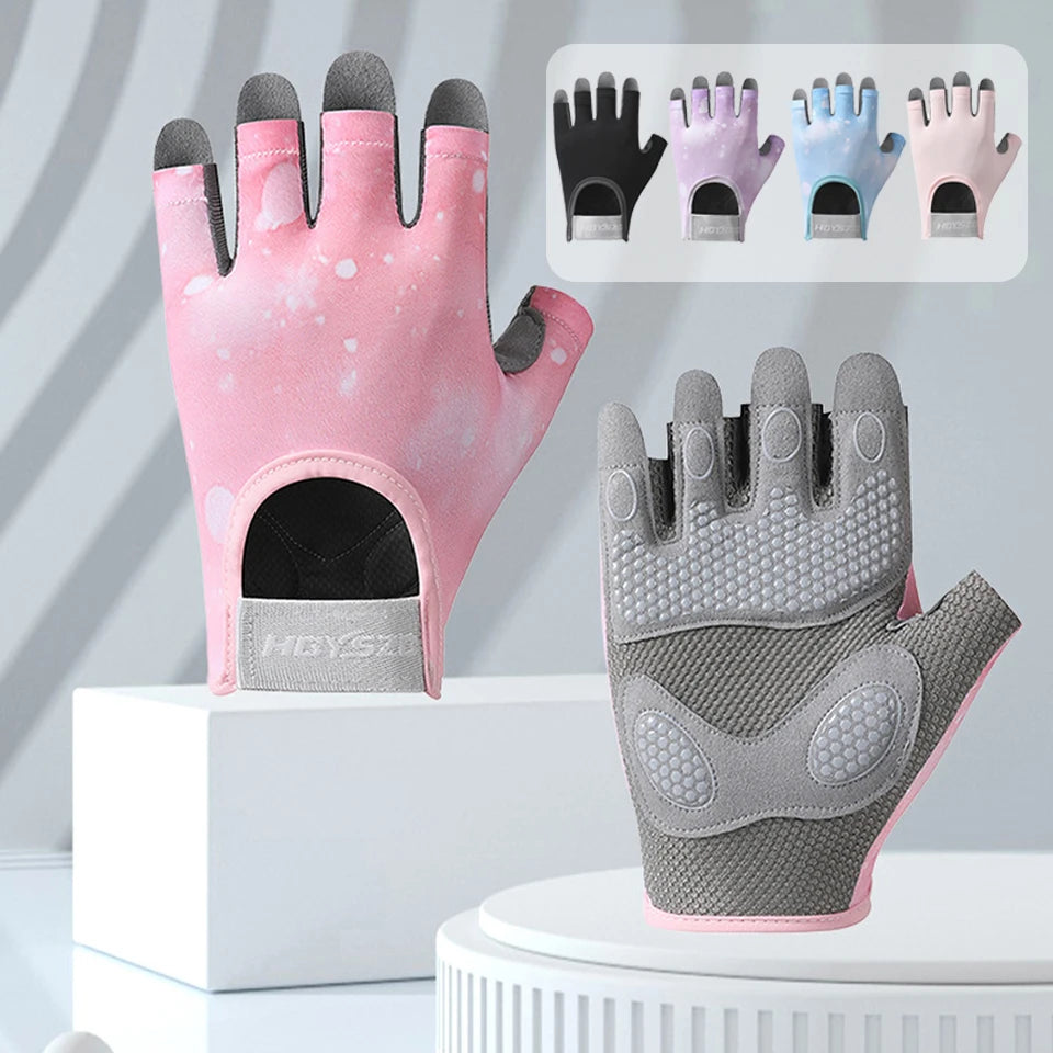 GTUBIKE Sports Gloves Fitness Outdoor Sports Anti Slip and Shock-absorbing Half Finger Gloves Durable and Breathable Gloves