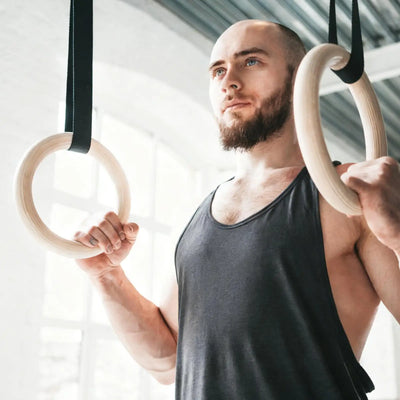 Gymnastic Rings 2pcs/set Adjustable Suspension Straps For Strength Training, Home Gym, Cross&Fit & Calisthenics Workout