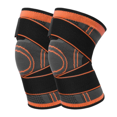 NEW 1PC Sports Kneepad Men Pressurized Elastic Knee Pads Support Fitness Gear Basketball Volleyball Brace Protector