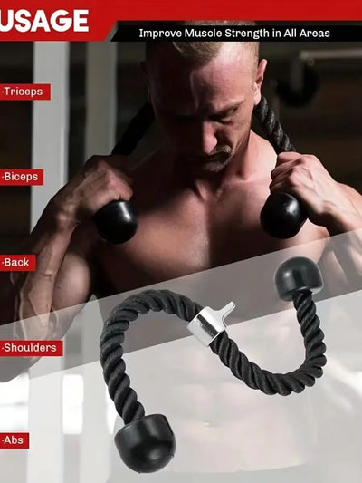 Home Gym Pull Bar Set with Ratchet Pulley And Tricep Rope High Pulley DIY Arm Strength Training Equipment for Fitness