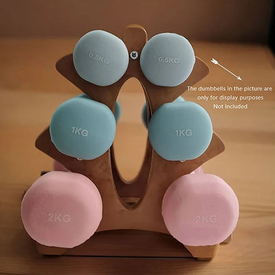 6 Slots Dumbbell Rack Home Sport Fitness Equipment Storage Holder Weight Support Dumbbell Floor Bracket Gym Space Saver Shelf