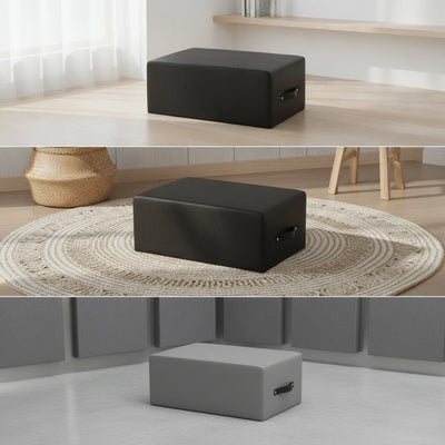 Upholstered Fitness Box Long-Lasting Padded Exercise Box Equipment Stable Low-Height for Pilates, Home Gym
