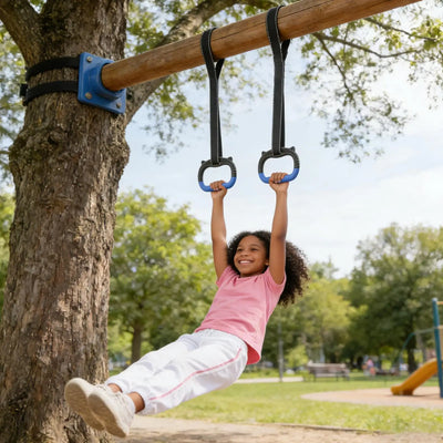 1 Pair Non-Slip Gymnastics Rings Multi-Function Durable Pull-Up Gym Rings Pull-Up Hammock Adjustable Hanging Straps Indoor Use