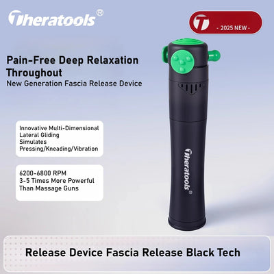 THERATOOLS 3D Fascia Massage Gun - Deep Tissue Muscle Massager for Neck Back Pain Relief, Fitness Recovery