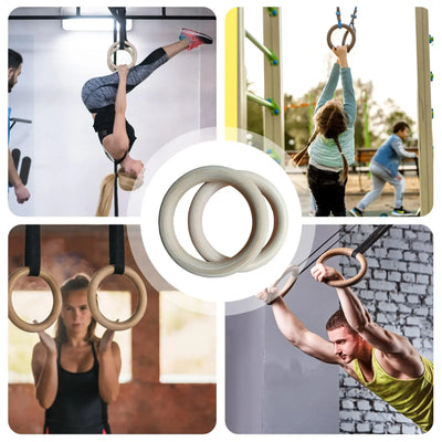 Gymnastic Rings 2pcs/set Adjustable Suspension Straps For Strength Training, Home Gym, Cross&Fit & Calisthenics Workout