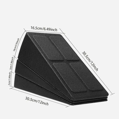 3pc Easy to Assemble Exercise Equipment – Leg Stretcher, Squat Foam Wedge, Yoga Slant Board, Durable Calf Raise Block.
