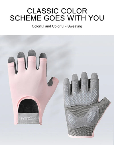 GTUBIKE Sports Gloves Fitness Outdoor Sports Anti Slip and Shock-absorbing Half Finger Gloves Durable and Breathable Gloves