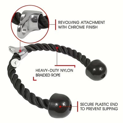 Home Gym Pull Bar Set with Ratchet Pulley And Tricep Rope High Pulley DIY Arm Strength Training Equipment for Fitness
