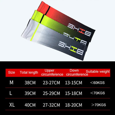 Loogdee 1Pair Cool Men Cycling Running UV Sun Protection Cuff Cover Protective Arm Sleeve Bike Sport Arm Warmers Sleeves