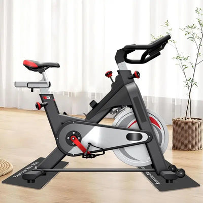 Bike Mat Elliptical Treadmill Mat 3mm Thick Gym Equipment Mat Set Of 2 Indoor Workout Bike Mat For Men Women Non-slip Fitness