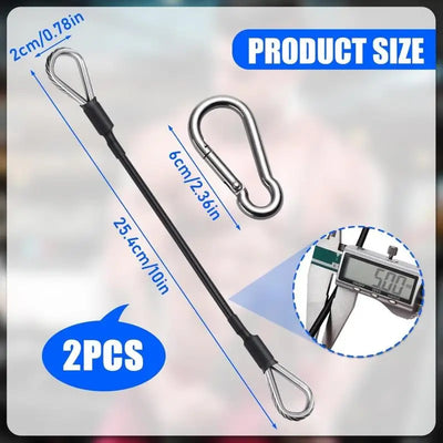 1/2Pcs Gym Cable Extension Compatible with Bowflex Home Gym Accessories for LAT/Tricep Pull Down and Leg Extensions Machine 25cm