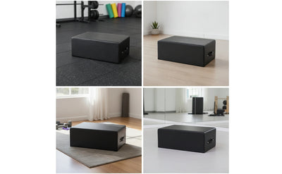 Upholstered Fitness Box Long-Lasting Padded Exercise Box Equipment Stable Low-Height for Pilates, Home Gym