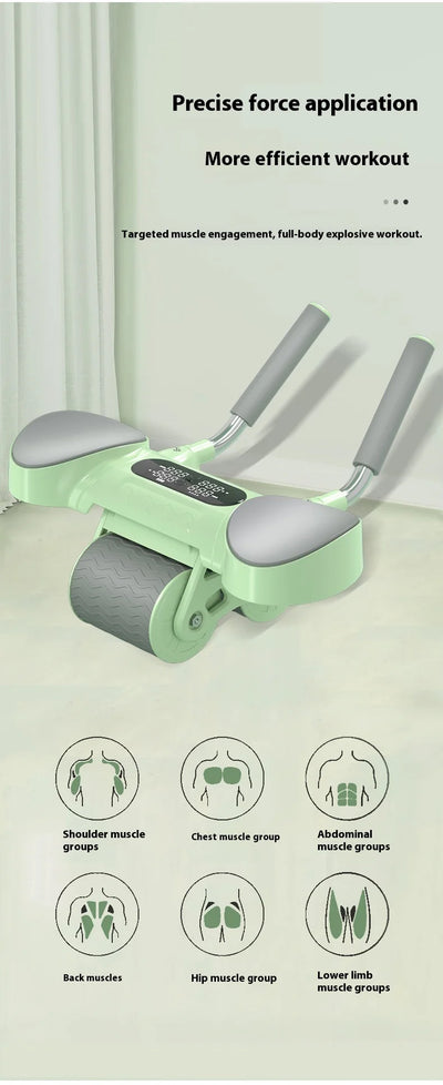 Smart Home Gym Yoga Muscle Training Equipment Large Screen Electric Environmental Protection Unisex Abdominal Wheel Exerciser