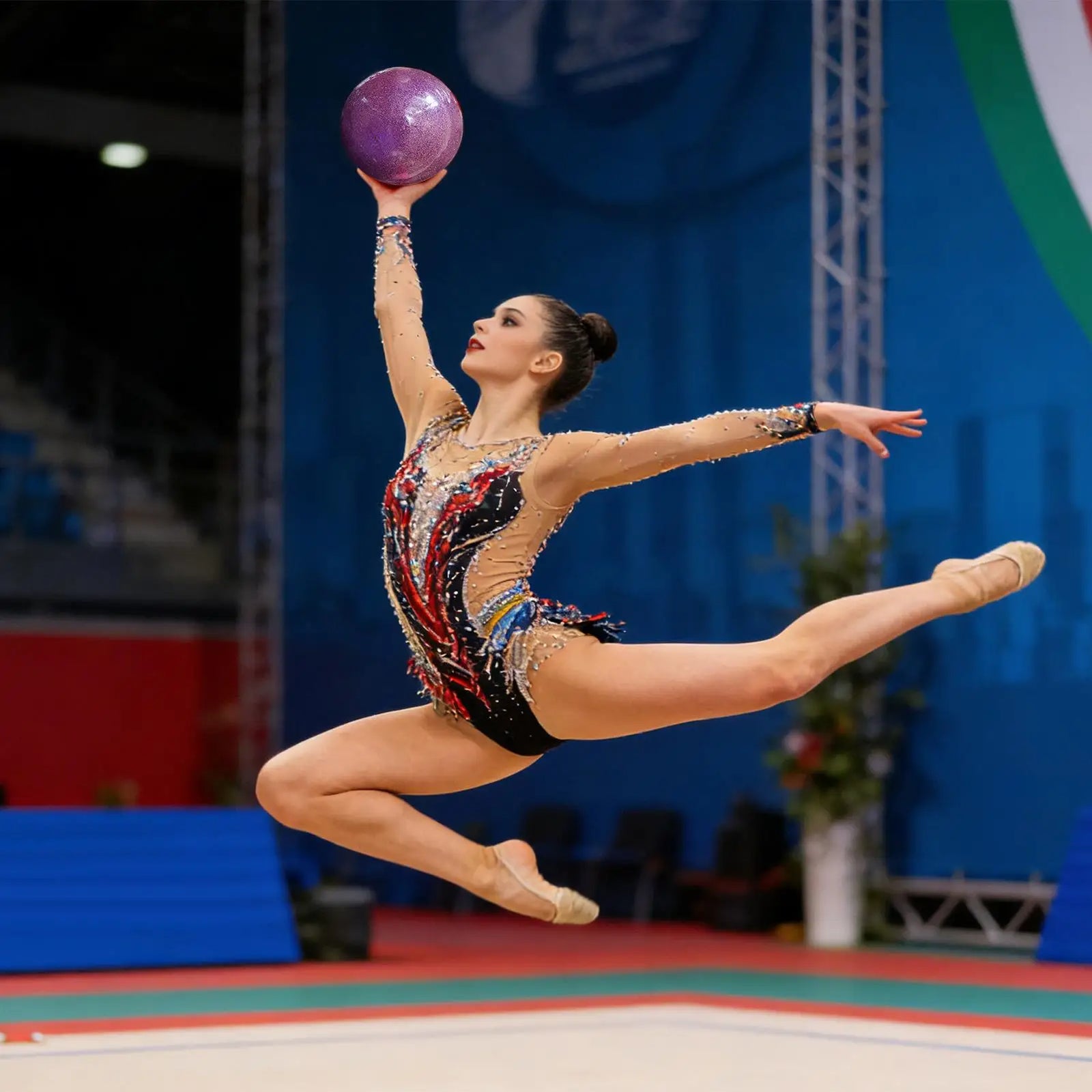 Rhythmic Ball Ergonomic High Elasticity Training Equipment Youth Girls Rhythmic Competition Exercise Ball For Gymnasts Artists