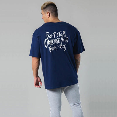 Gym Fitness Shirt Men Running Sport Loose T-shirt Short Sleeve Cotton Tee Tops Summer Male Bodybuilding Training Workout Apparel