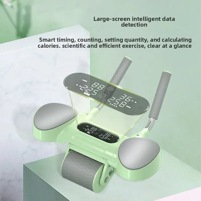 Smart Home Gym Yoga Muscle Training Equipment Large Screen Electric Environmental Protection Unisex Abdominal Wheel Exerciser