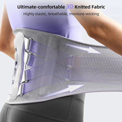 RGMMQQ Back Brace for Lower Back Pain Women with Bionic Support System,Adjustable Knitted Lumbar Support Belt,for Herniated Disc
