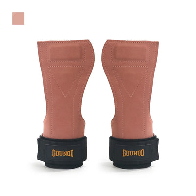 Gym Grips For Men Women Cowhide Palm Guards Weightlifting Fitness Workout Gloves Grips with Wrist Wraps Training Equipment