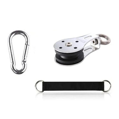 Carabiner Set for DIY Home Gym Cable Machine Fitness Equipment Accessories and Silent Bearing Pulley with Safety Strap