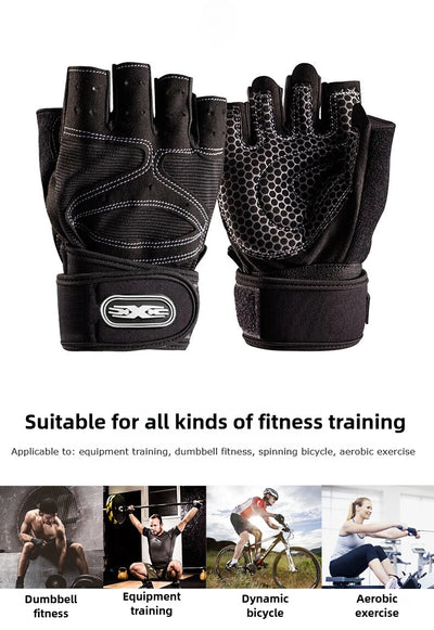 Gym Gloves for Men Women Fitness Weight Lifting Wristband Gloves Body Building Training Sports Exercise Cycling Glove Shock