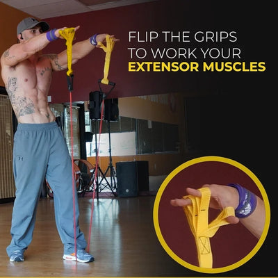 1 Pair Pull Up Grip Strength Straps - Nylon Finger and Thumb Loops for Grip Training, Rock Climbing, Hand and Arm Strengthener