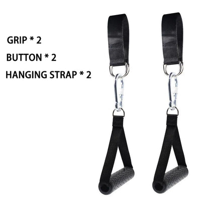 Gym Resistance Belt Accessories Handle Non Slip Grip Strong Rubber Ribbon Fitness Heavy Rope Machine Fitness Equipment