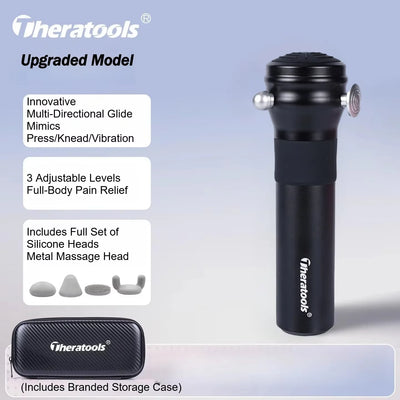 THERATOOLS 3D Fascia Massage Gun - Deep Tissue Muscle Massager for Neck Back Pain Relief, Fitness Recovery