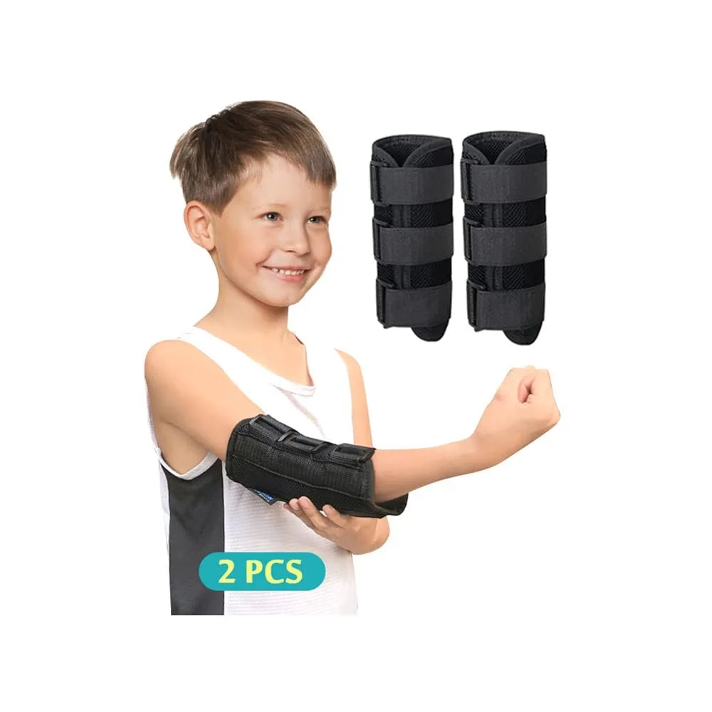 Elbow Brace Splint Child Kids Arm Immobilizer Cubital Tunnel Syndrome Ulnar Nerve Entrapment Arm Restraint Brace (2 PCS)