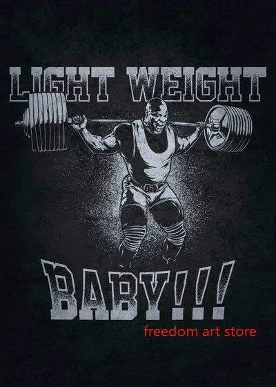Gym Motivation Muscle Man Bodybuilding Fitness Strength Barbell Art Poster Canvas Painting Wall Print Picture for Home Gym Decor