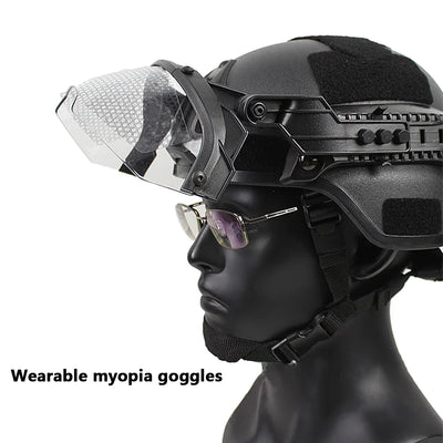 Tactical Helmet Flip Goggles Adjustable  Airsoft Paintball FAST Helmet Windproof Anti Fog CS Wargame Protection Goggles