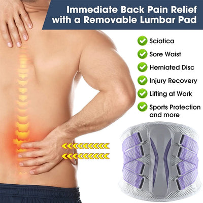 RGMMQQ Back Brace for Lower Back Pain Women with Bionic Support System,Adjustable Knitted Lumbar Support Belt,for Herniated Disc