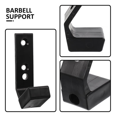 2PCS Barbell Stand Hook Gym Equipment Barbell Bracket Hooks Wall Mounted Mount Weight Bar Holder Fitness Equipment Rack Storage