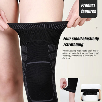 BraceTop Long Leg Compression Sleeves,Full Leg Sleeve Long Knee Brace Knee Support Protect Basketball,Football, Knee Pain Relief