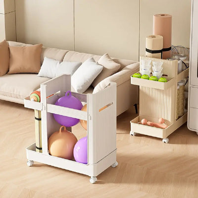 Multi-functional Gym Equipment Organizer Trolley Save Space Large Capacity Sports Equipment Storage Rack Portable Cart Stable