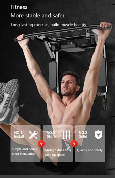 Home Gym Pull-ups Bar Horizontal Bar Wall Pull-ups Bar Wall Indoor Fitness Equipment Boxing Power Rope Sling Training SJ
