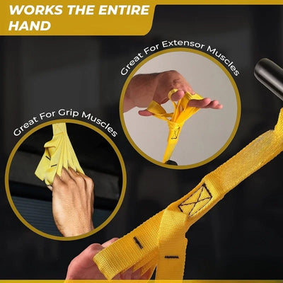 1 Pair Pull Up Grip Strength Straps - Nylon Finger and Thumb Loops for Grip Training, Rock Climbing, Hand and Arm Strengthener